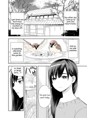 A Cute Bird Comes to an Office Lady Who Is Tired and Healed by Birdwatching